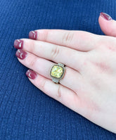 Lia Sophia Lemon Chiffon Ring CZ Weight 5.5ct. Ring Size 7 New With Tags (NTW) - RealThreads